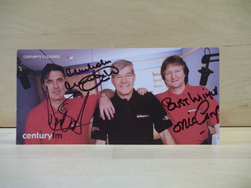 Malcolm Macdonald, Bernie Slavan, Eric Gates Signed Colour Photo Malcolm Macdonald, Bernie Slavan, Eric Gates Signed Colour Photo