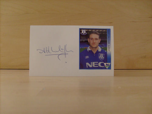 Andy Hinchcliffe Signed White Card