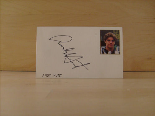 Andy Hunt Signed White Card Andy Hunt Signed White Card