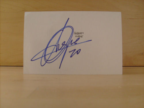 Albert Luque Signed White Card Albert Luque Signed White Card