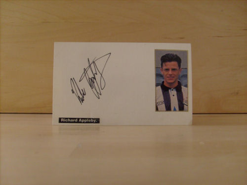 Richard Appleby Signed White Card Richard Appleby Signed White Card