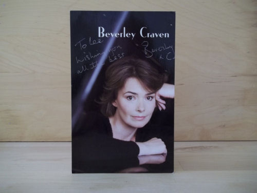 Beverley Craven Signed Card