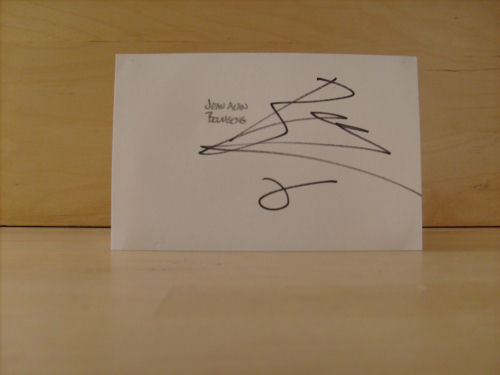 Jean-Alain Boumsong Signed White Card Jean-Alain Boumsong Signed White Card