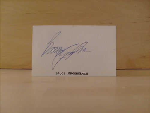 Bruce Grobbelaar Signed White Card