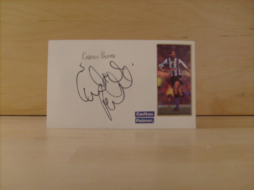 Carlton Palmer Signed White Card Carlton Palmer Signed White Card