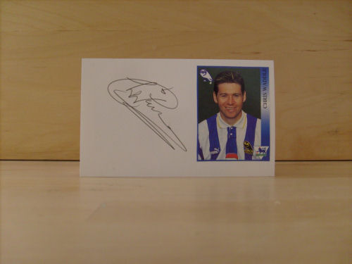 Chris Waddle Signed White Card Chris Waddle Signed White Card