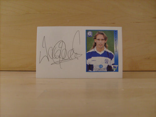 Darren Peacock Signed White Card