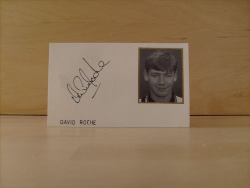 David Roche Signed White Card