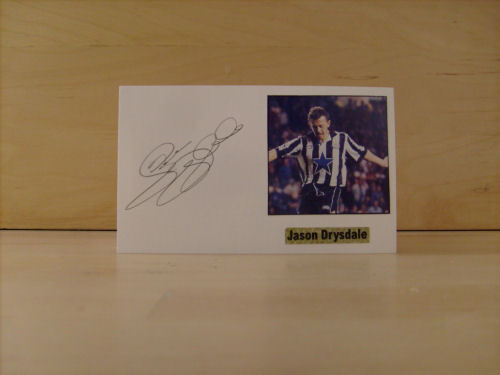 Jason Drysdale Signed White Card