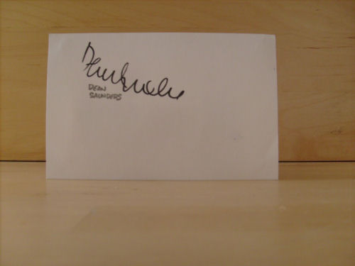 Dean Saunders Signed White Card