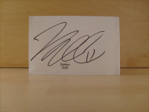 Damien Duff Signed White Card Damien Duff Signed White Card