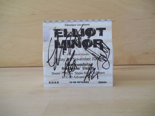 Elliot Minor Signed Concert Ticket