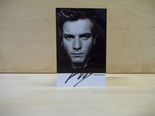 Ewan McGregor Signed Black and White Photo