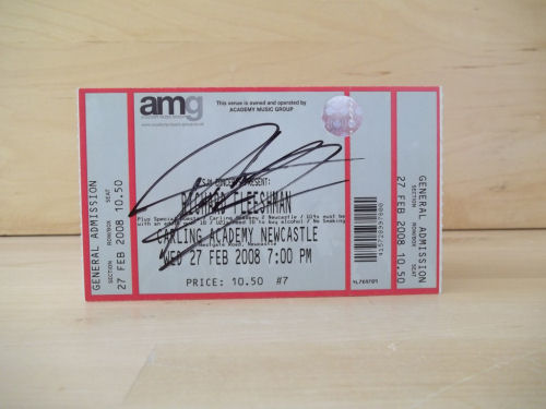 Richard Fleeshman signed Concert Ticket