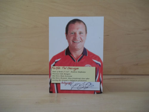 Paul Gascoigne Signed Colour Photo