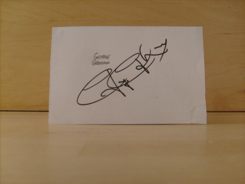 George Graham Signed White Card George Graham Signed White Card