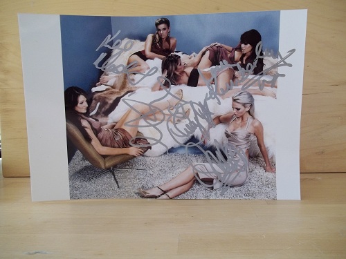 Cheryl, Sarah Harding, Nadine Coyle, Kimberley Walsh, Nicola Roberts Signed Colour Photo