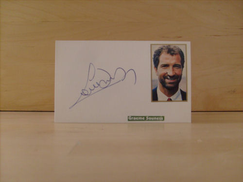 Graeme Souness Signed White Card Graeme Souness Signed White Card
