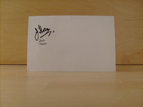 Jack Hixon Signed White Card