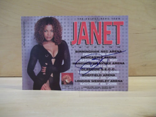Janet Jackson Signed Tour Flyer