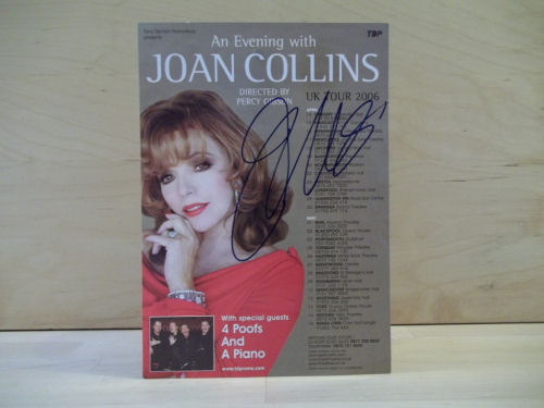 Joan Collins Signed Flyer