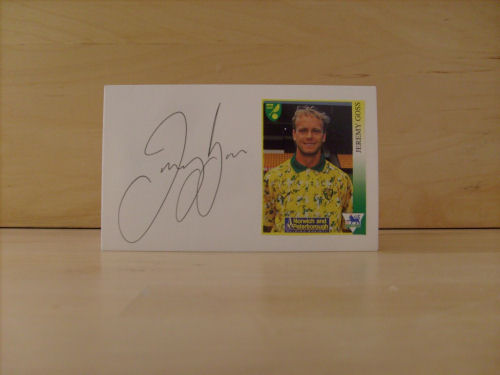 Jeremy Goss Signed White Card