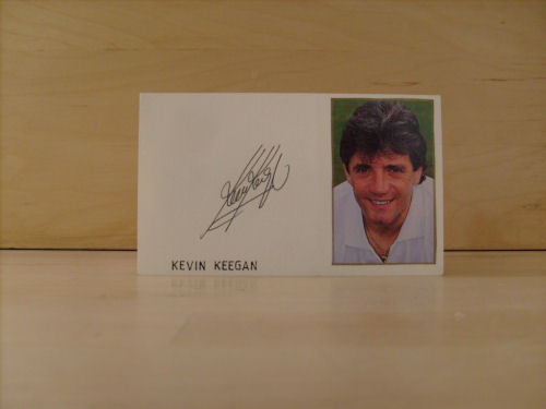 Kevin Keegan Signed White Card