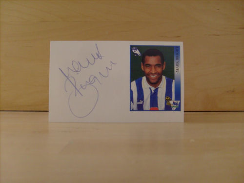 Mark Bright Signed White Card