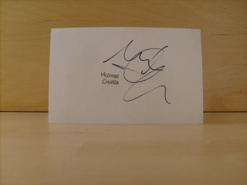 Michael Chopra Signed White Card