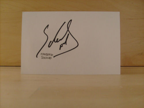 Nolberto Solano Signed White Card Nolberto Solano Signed White Card
