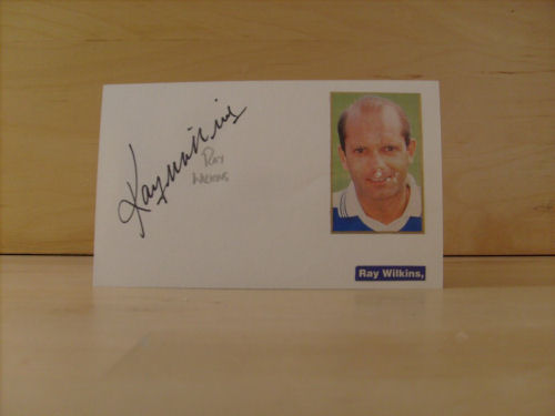 Ray Wilkins Signed White Card Ray Wilkins Signed White Card