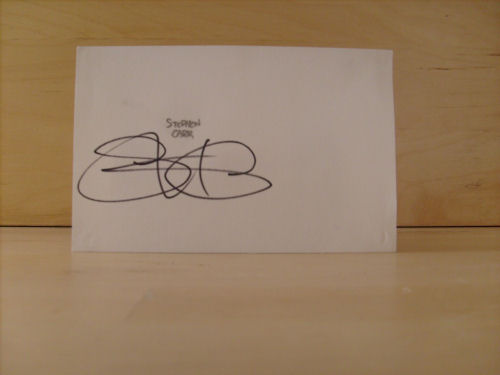 Stephen Carr Signed White Card Stephen Carr Signed White Card
