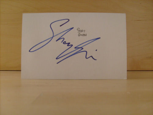 Shay Given Signed White Card Shay Given Signed White Card