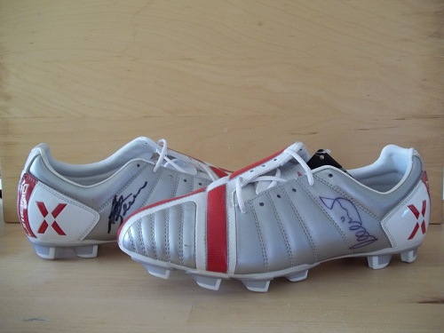 Alan Shearer and Michael Owen Signed Football Boots Alan Shearer and Michael Owen Signed Football Boots