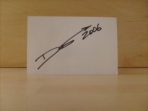 Snoop Dogg Signed White Card