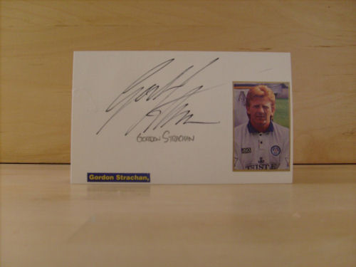 Gordon Strachan Signed White Card Gordon Strachan Signed White Card