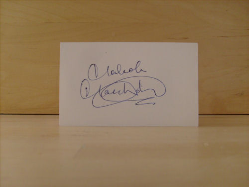 Malcolm Macdonald Signed White Card