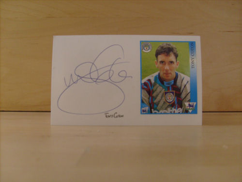 Tony Coton Signed White Card Tony Coton Signed White Card