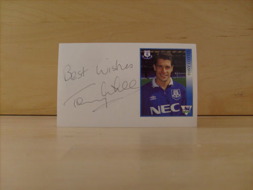 Tony Cottee Signed White Card Tony Cottee Signed White Card