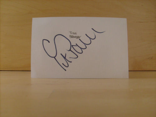 Titus Bramble Signed White Card Titus Bramble Signed White Card