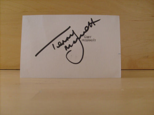 Terry McDermott Signed White Card Terry McDermott Signed White Card