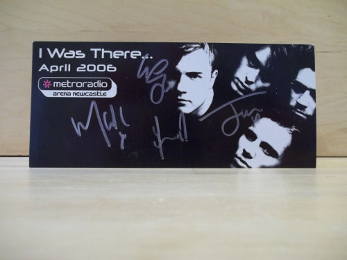 Gary Barlow, Jason Orange, Howard Donald, Mark Owen – Take That Signed Tour Flyer