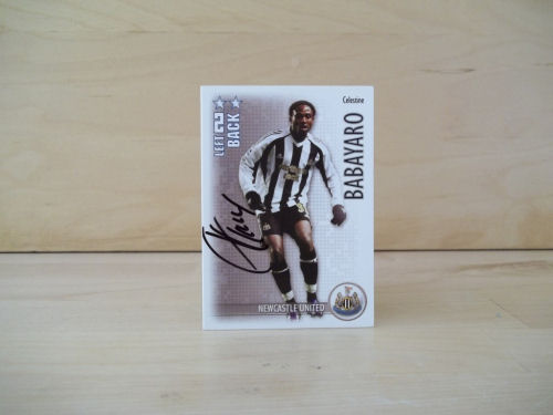Celestine Babayaro Signed Football Card Celestine Babayaro Signed Football Card