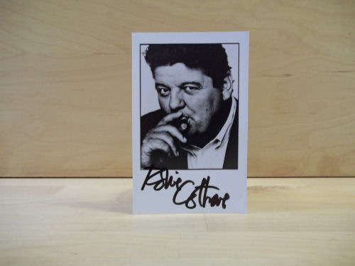Robbie Coltrane Signed Black and White Photo