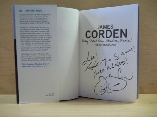 James Corden Signed Book
