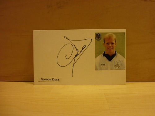 Gordon Durie Signed White Card Gordon Durie Signed White Card