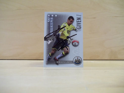Shay Given Signed Football Card Shay Given Signed Football Card