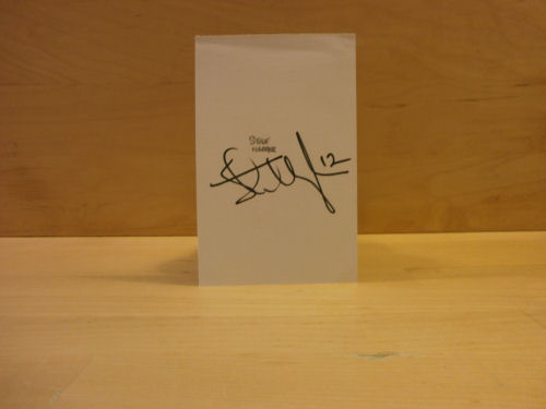 Steve Harper Signed White Card Steve Harper Signed White Card
