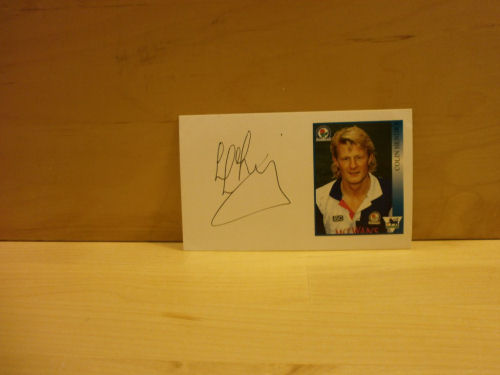Colin Hendry Signed White Card