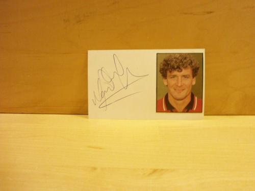 Mark Hughes Signed White Card Mark Hughes Signed White Card